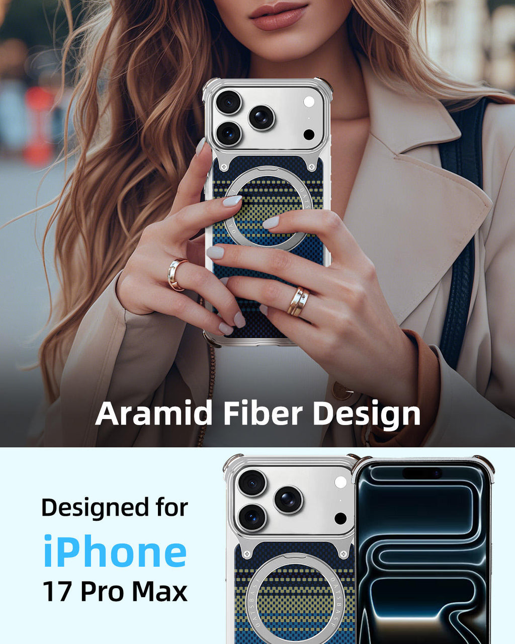 I Phone 17 Pro & Pro Max Luxury Carbon Fiber Case